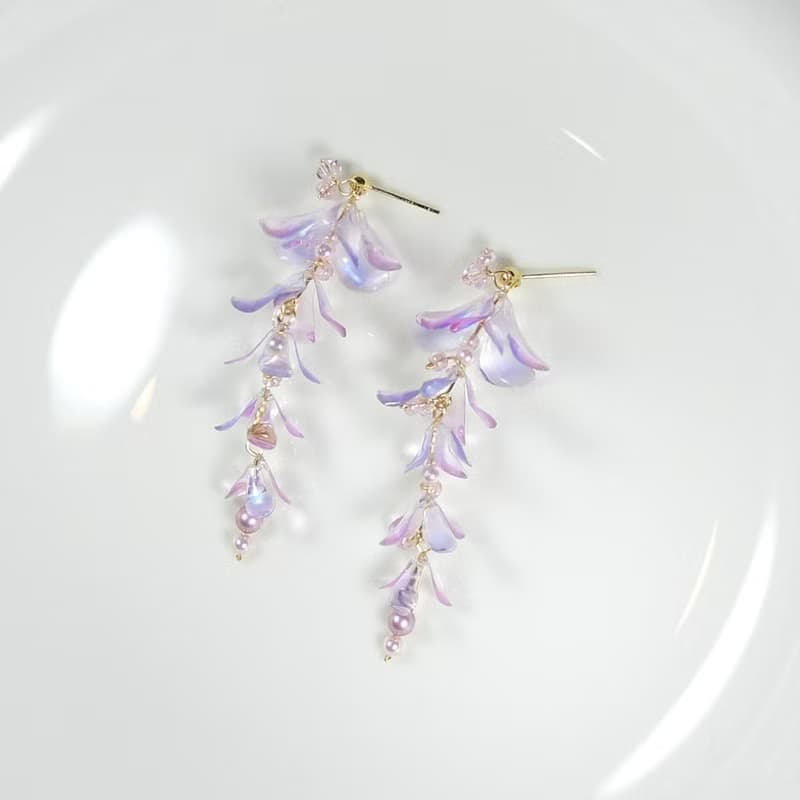 紫藤花系列一/耳針/耳夾