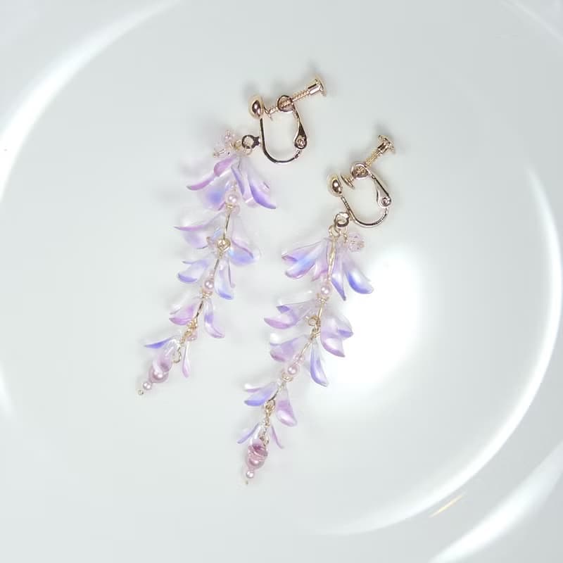 紫藤花系列一/耳針/耳夾