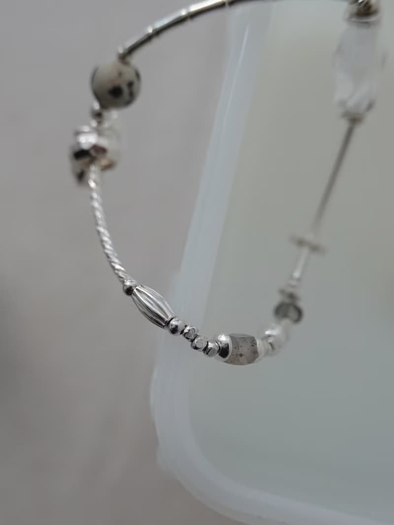 Zhu.handcrafted__Tranquil__純銀/達爾馬提亞碧/白水晶