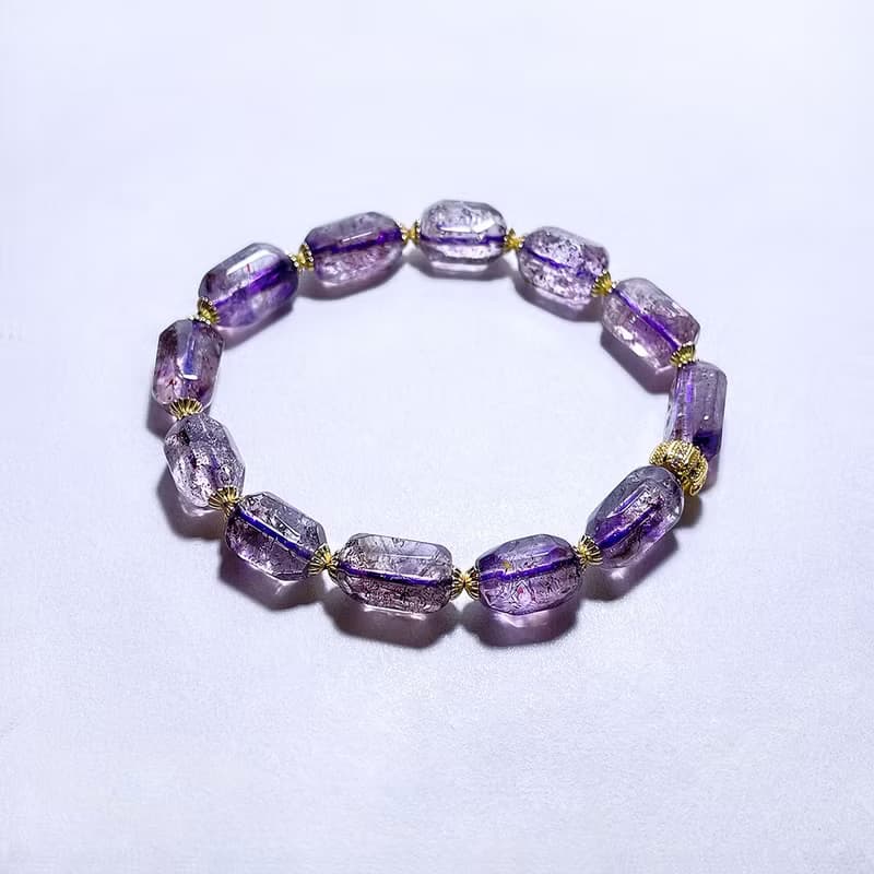 天然礦石 紫超七原礦 手鍊