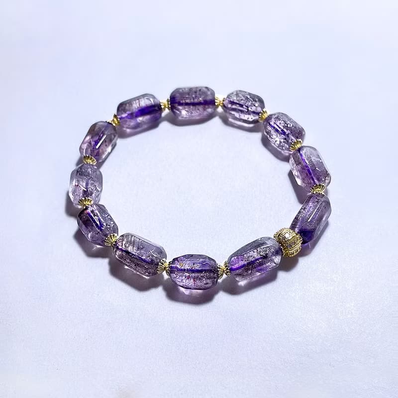 天然礦石 紫超七原礦 手鍊