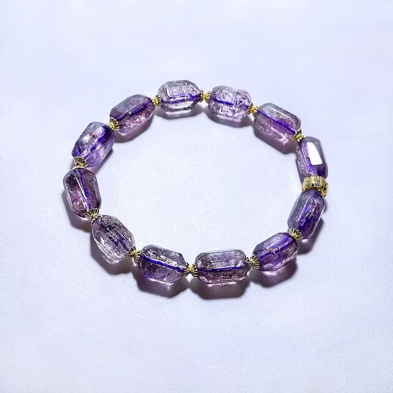 天然礦石 紫超七原礦 手鍊