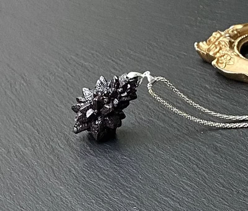 能量原石-天然埃及預言石 上帝溝通石 天機石 925純銀鈦鋼項鍊