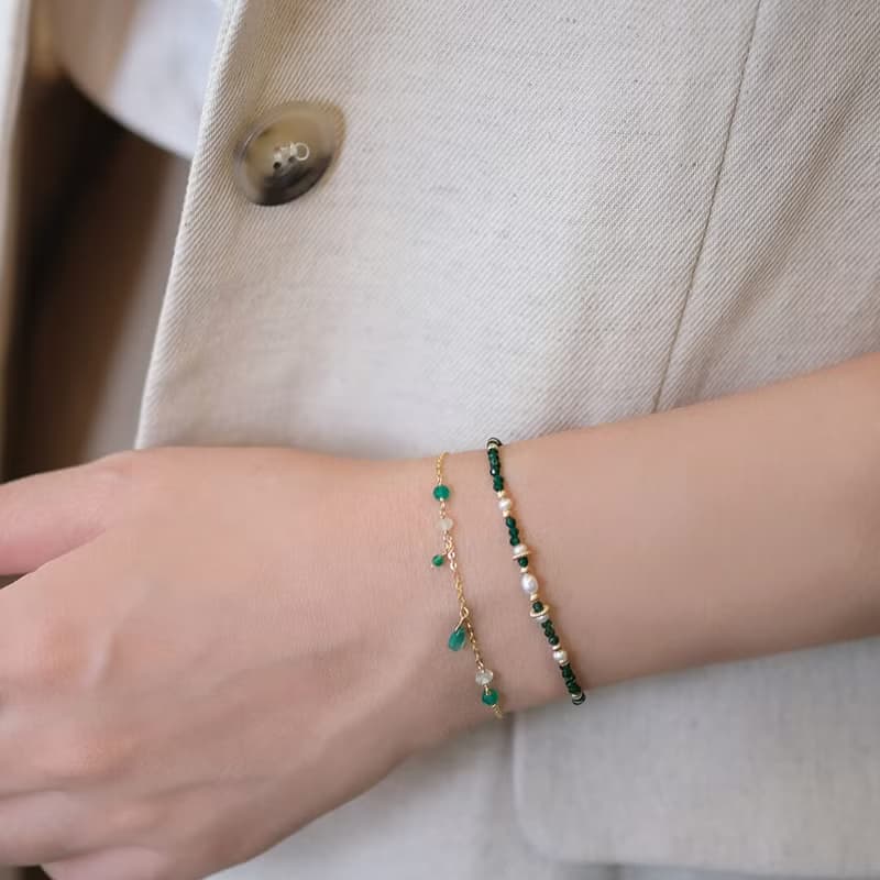 小寶石手鍊-綠玉髓