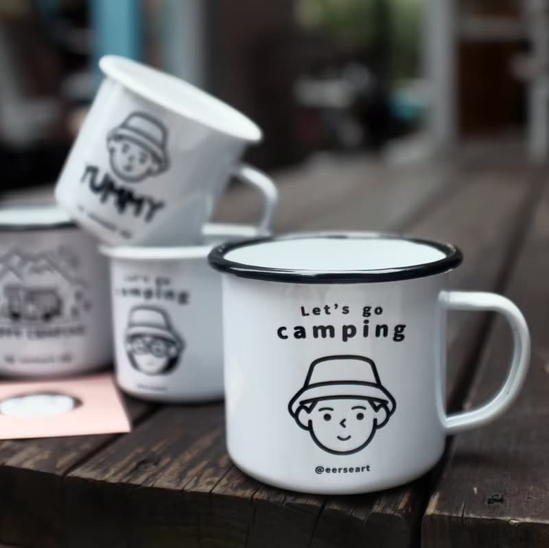 【24H出貨】露營男 琺瑯杯 露營