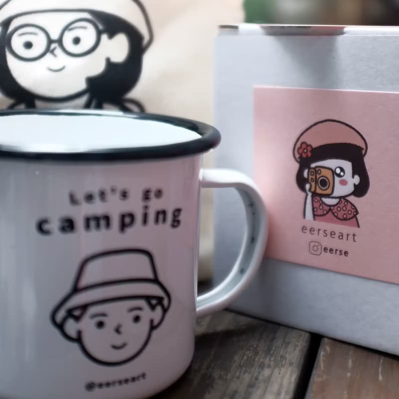 【24H出貨】露營男 琺瑯杯 露營