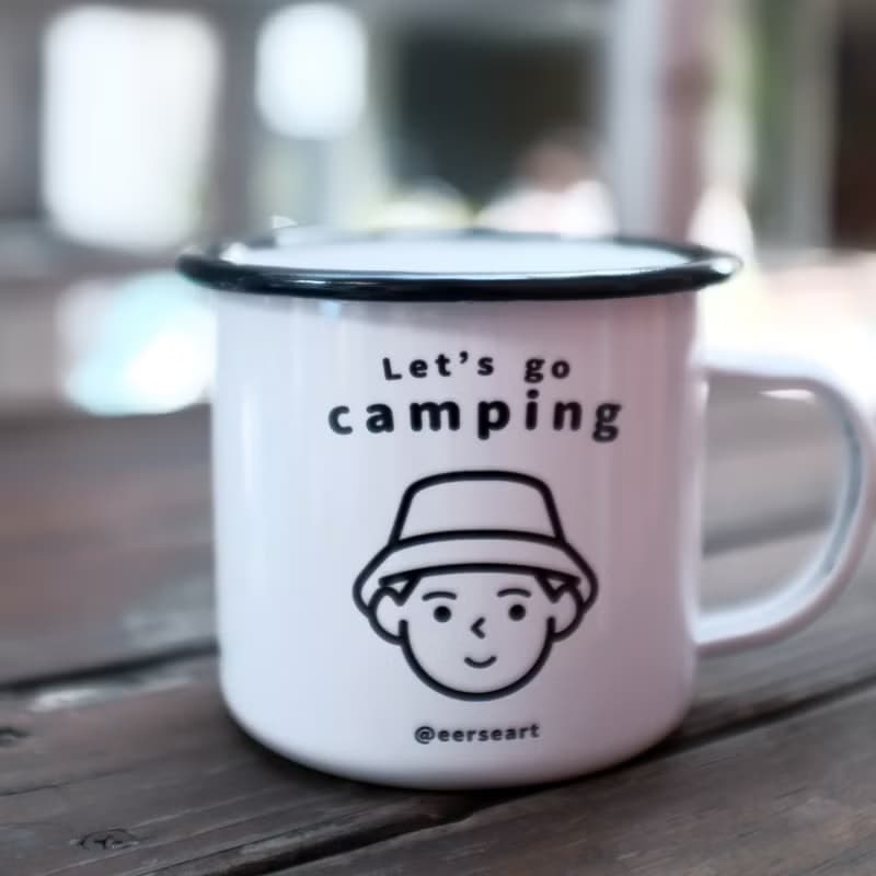 【24H出貨】露營男 琺瑯杯 露營