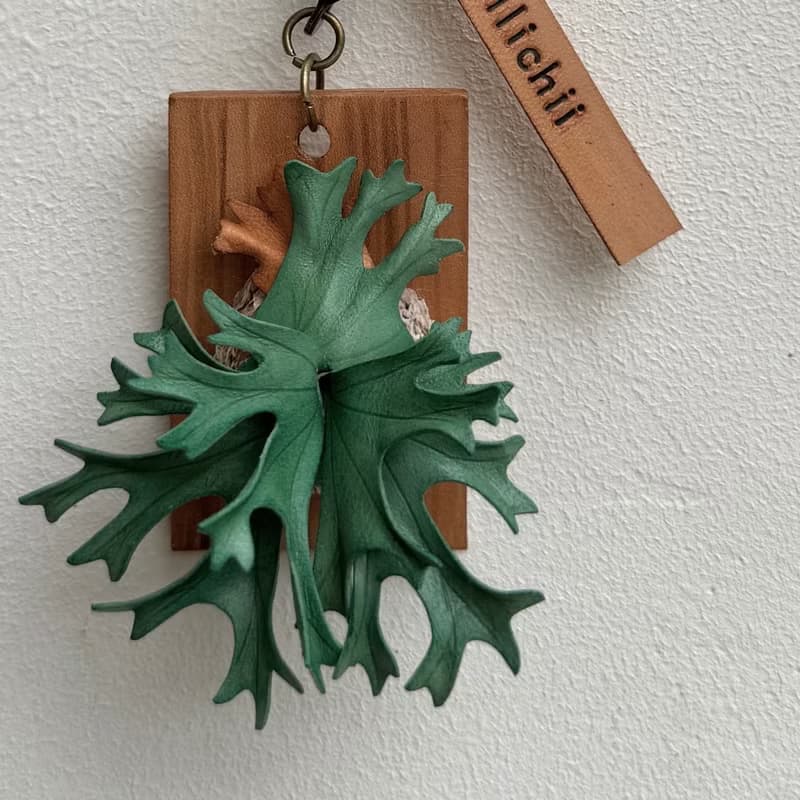 P. wallichii 鹿角蕨_皮革吊飾 / 送禮