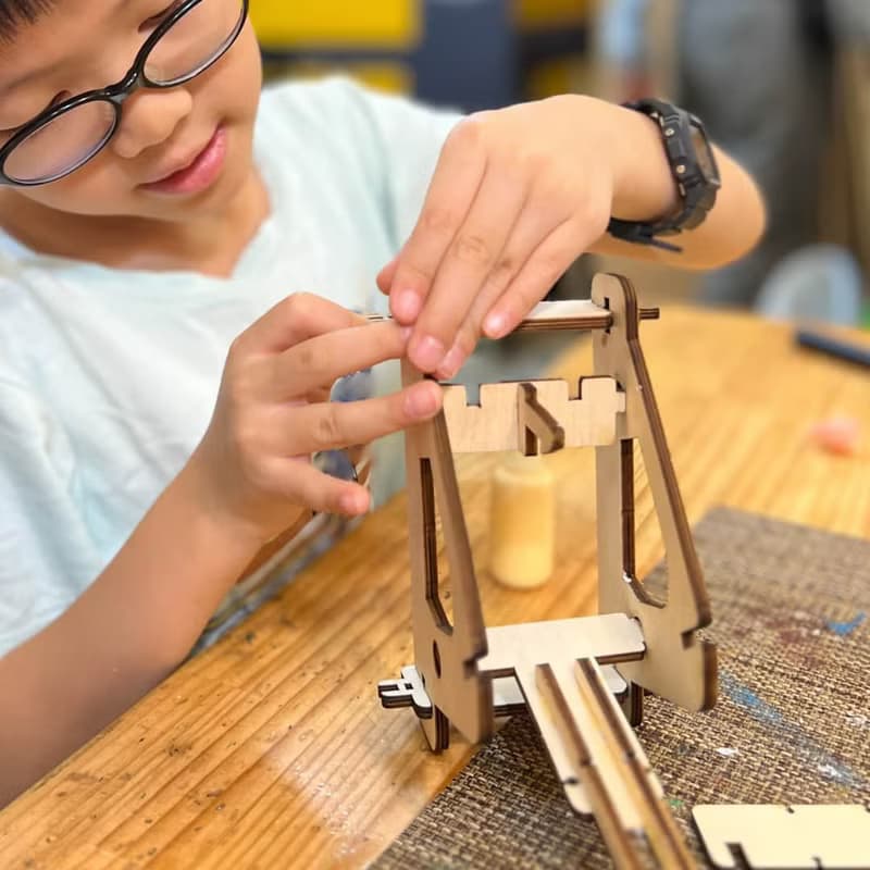 【小朋友手作禮盒】雙投石機組 -適9歲以上 附原理教學影片與工具