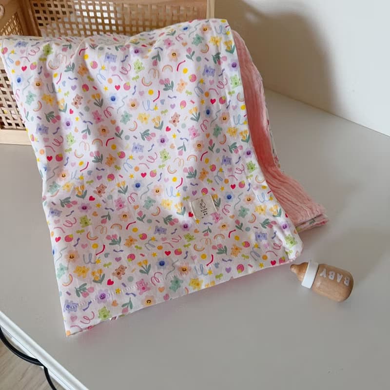 水果軟糖 手工嬰兒皺紗毯(四季薄被) 幼兒園午休被