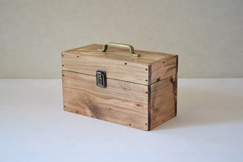 0310mito  木製ケース 日本産ひのきのトランクBOX Mサイズ
