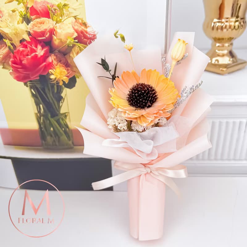 南法橙香向日葵擴香小花束 (贈送5ml香氛油)