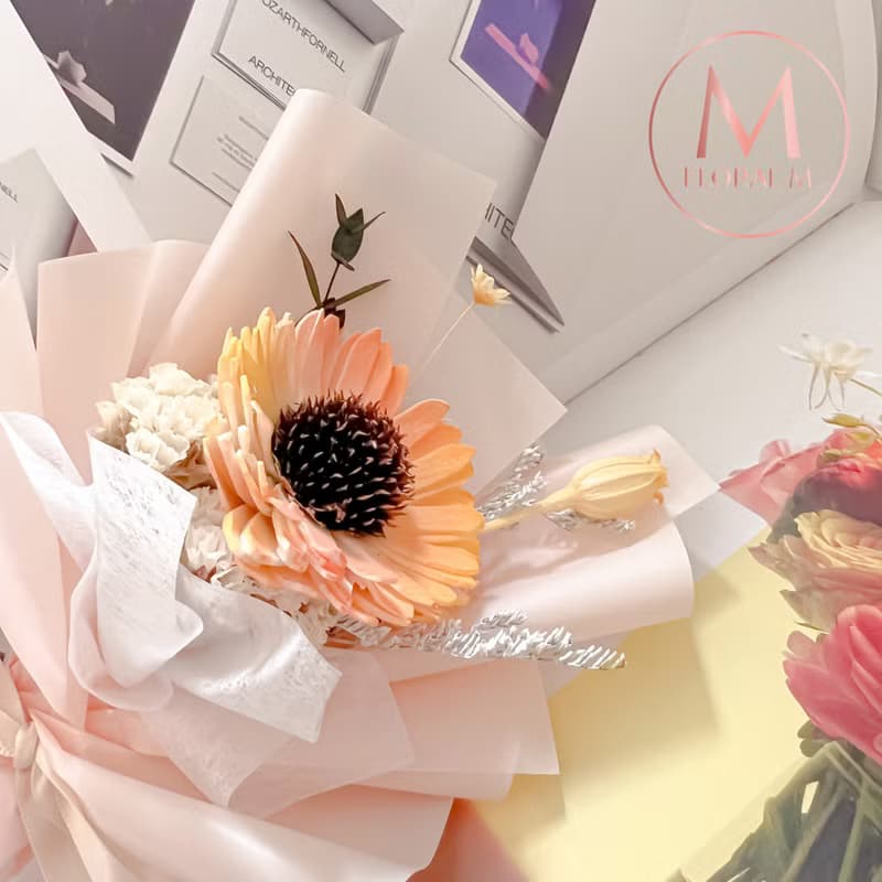 南法橙香向日葵擴香小花束 (贈送5ml香氛油)