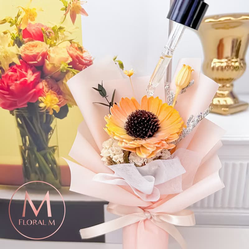 南法橙香向日葵擴香小花束 (贈送5ml香氛油)