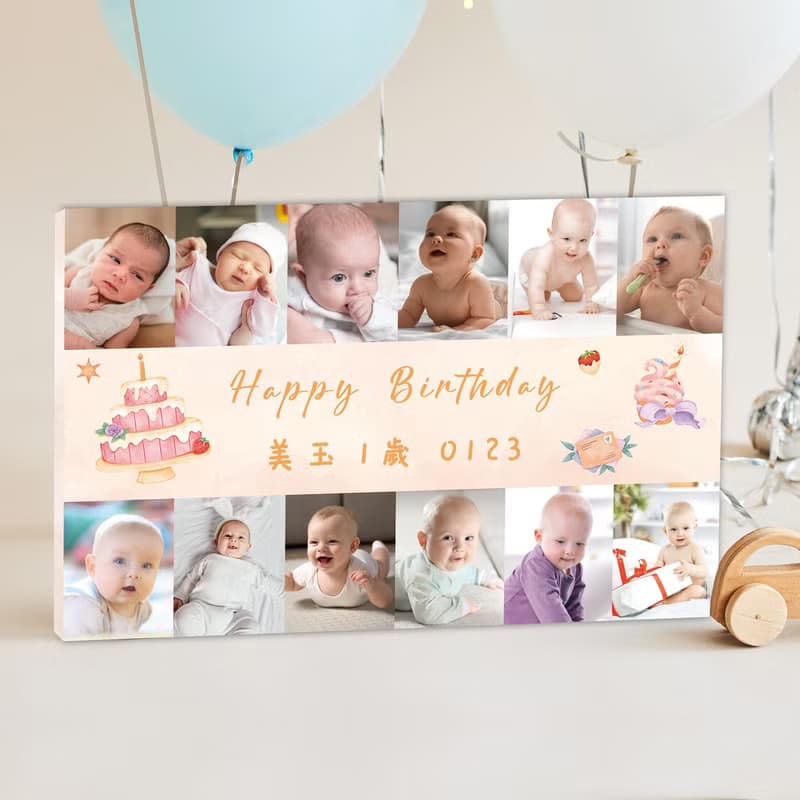 週歲相框 一歲生日佈置 12月相框 birthday decoration 寶寶生日