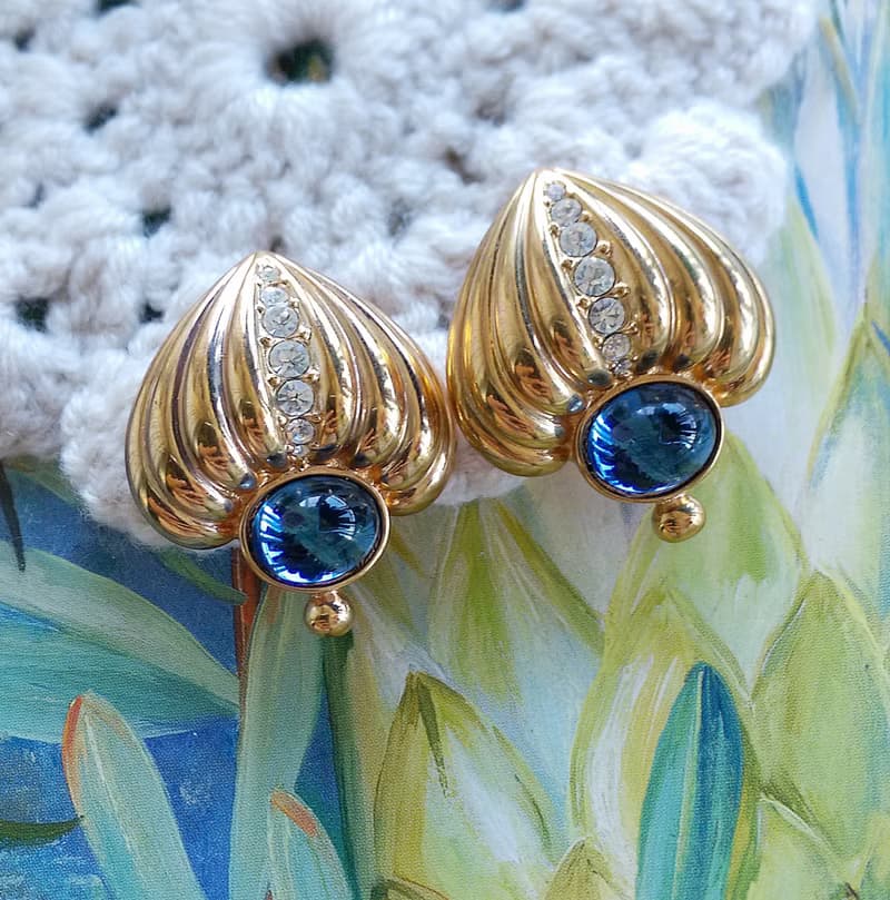 Vintage Jewelry 西洋古董飾品 Krementz 優美 氣質 針式耳環
