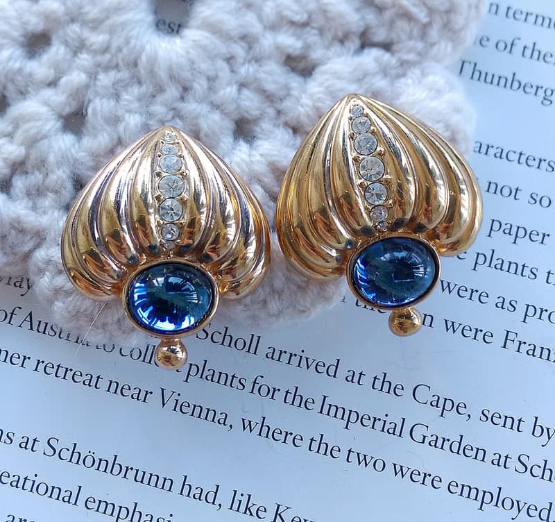 Vintage Jewelry 西洋古董飾品 Krementz 優美 氣質 針式耳環