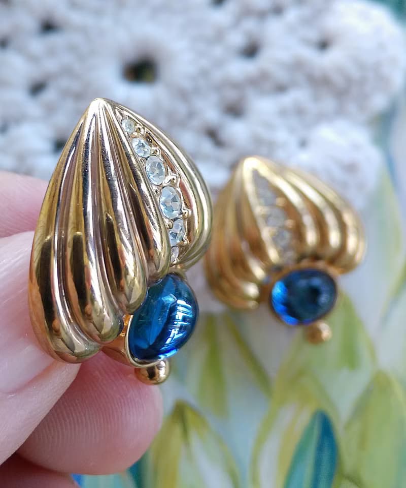 Vintage Jewelry 西洋古董飾品 Krementz 優美 氣質 針式耳環
