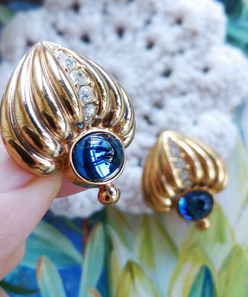 Vintage Jewelry 西洋古董飾品 Krementz 優美 氣質 針式耳環