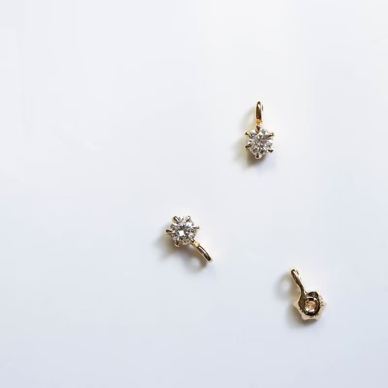 18K 鑽石墜子 單鑽 11分 K金墜子 六爪墜子