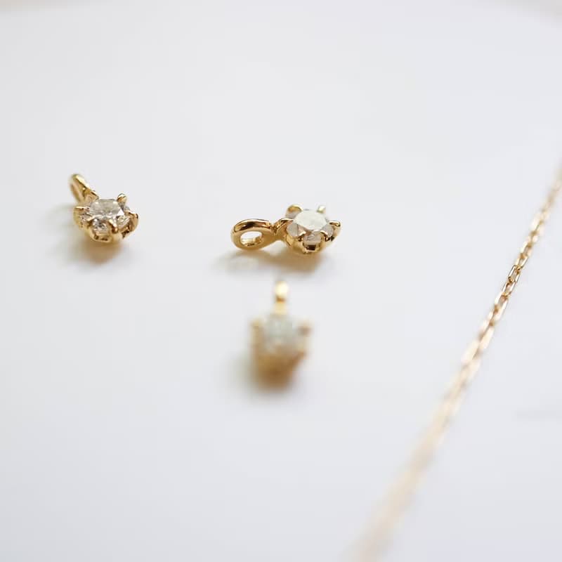 18K 鑽石墜子 單鑽 11分 K金墜子 六爪墜子