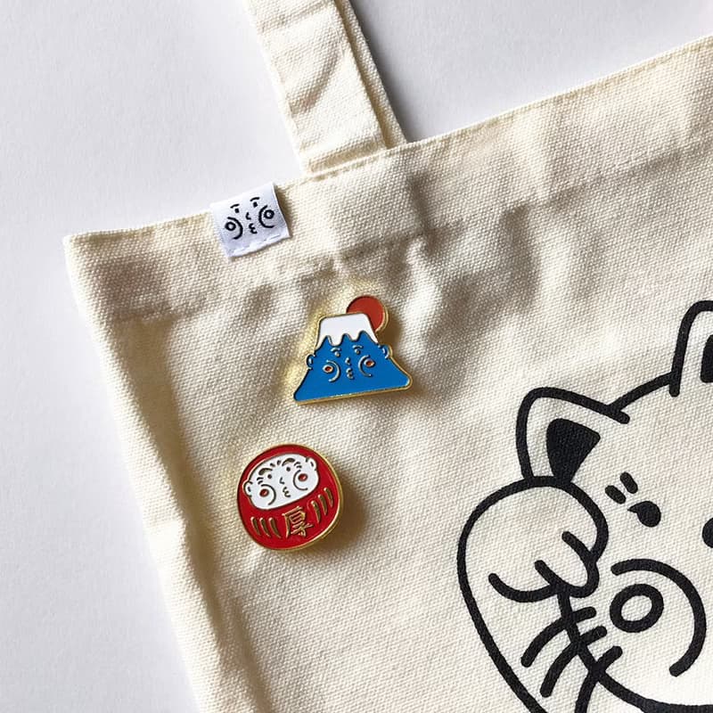 cheeky cheeky 日本吉祥物 富士山 厚士山 金屬徽章 胸章