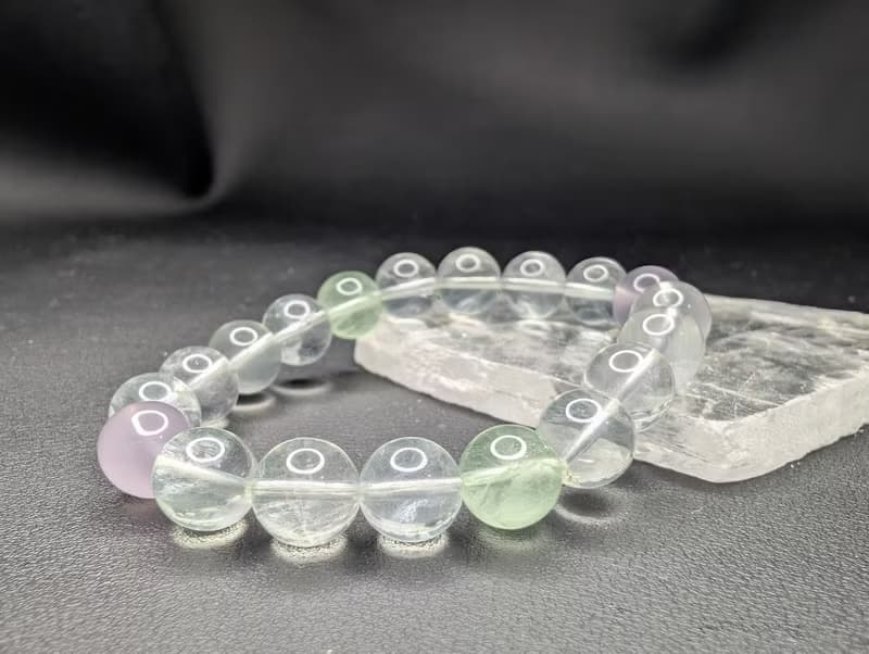 彩螢石 10mm 手串 手鍊 天然水晶 水晶