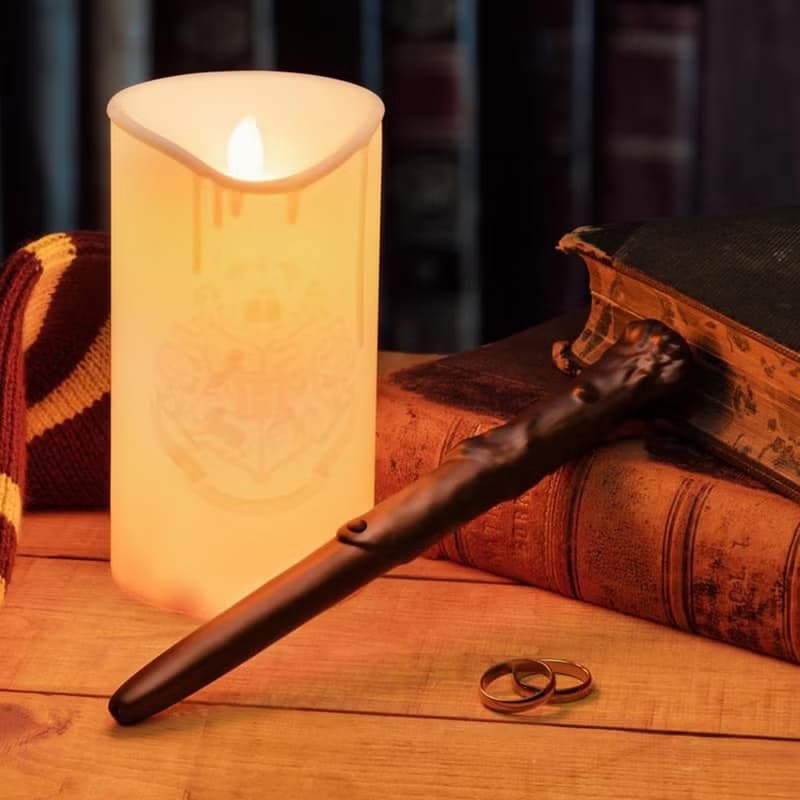 Harry Potter  魔法擬真蠟燭 魔杖遙控 蠟燭小夜燈組合
