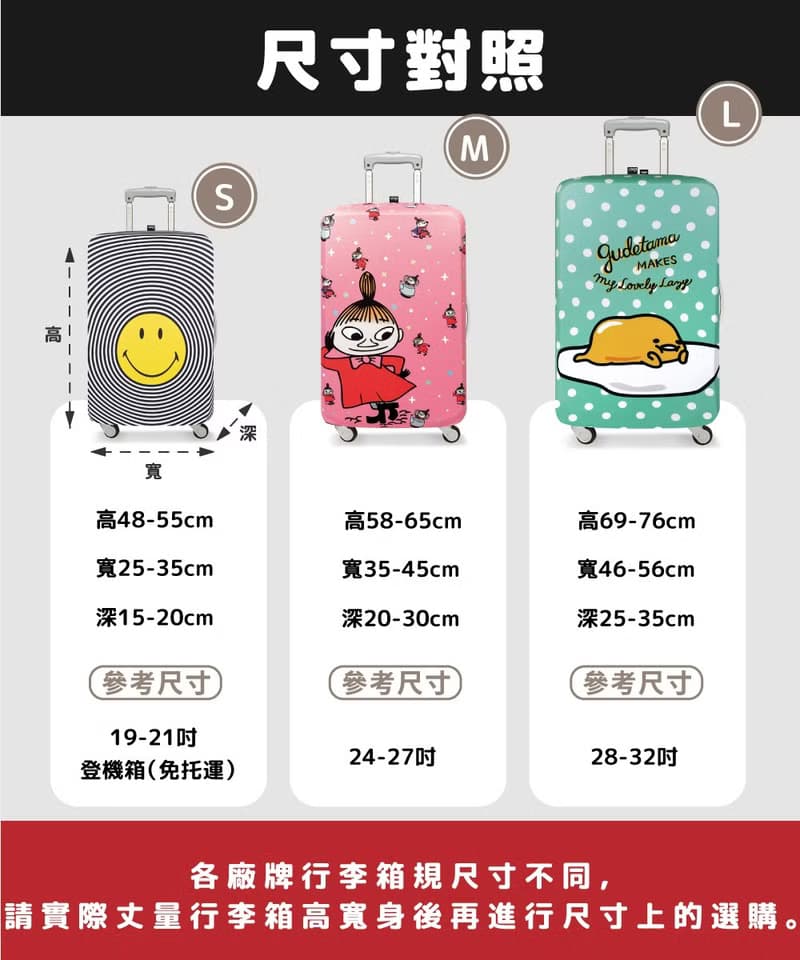 LOQI 行李箱外套 I 紅白鶴 LSWHCR【S號】I 行李箱套