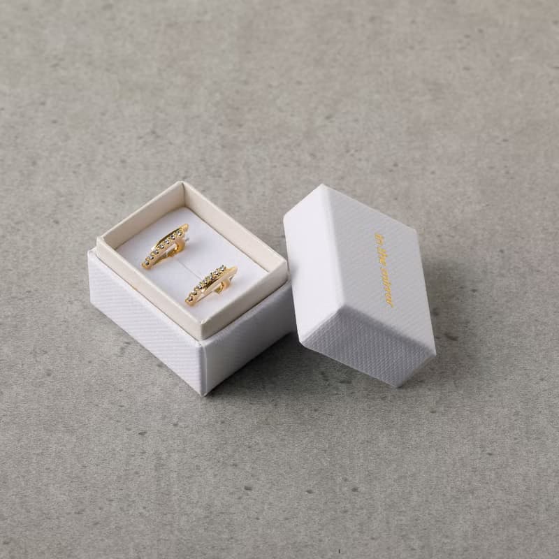 shining bridge loop-fit earring SV　ループフィットイヤリング　　ラインストーン　シルバー