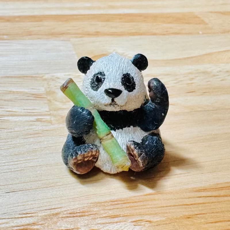 熊貓系列 | 手繪立體仿真熊貓 手作耳環 耳夾 單支