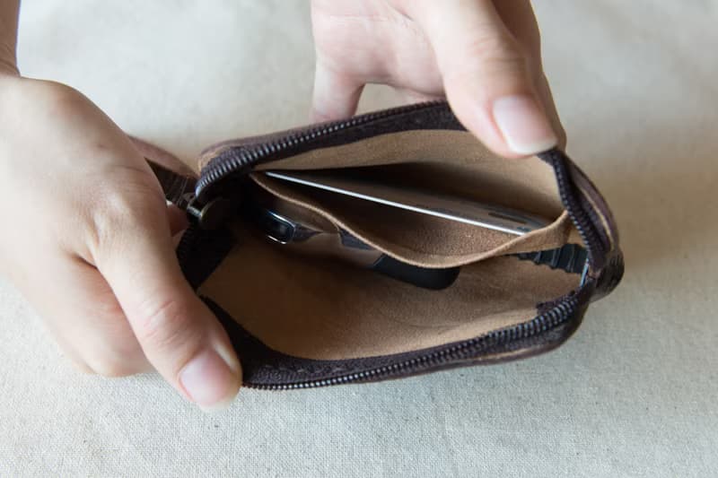 HANDMADE LEATHER SMALL COIN PURSE-DARK BROWN