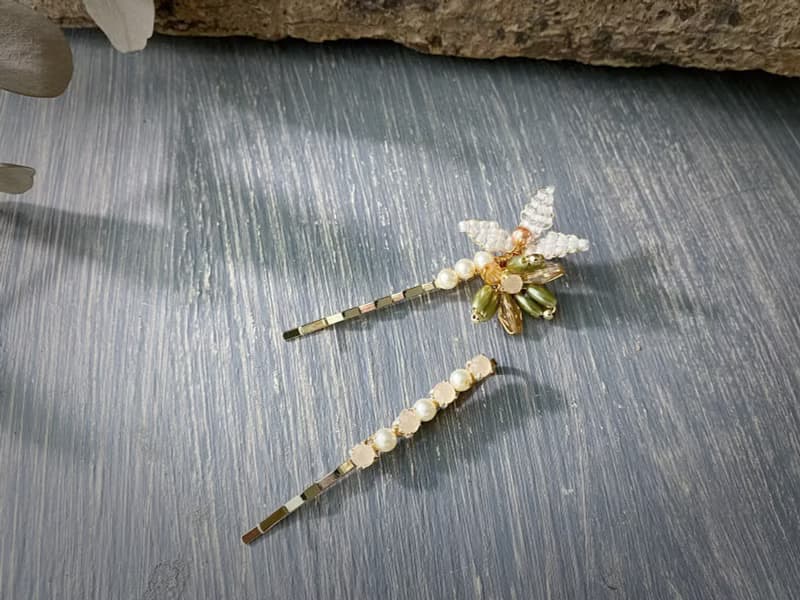 施華洛世奇珍珠-織花似錦小髮夾組