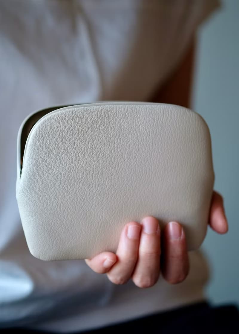 薄型天溝六卡夾【奶油白_Alran Sully 山羊革】