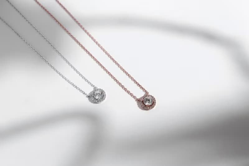 鍾愛。圓鑽純銀項鍊