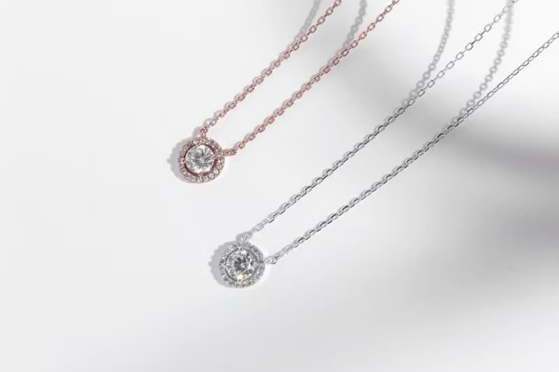 鍾愛。圓鑽純銀項鍊