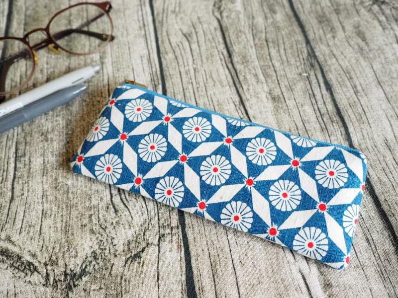 手工製作 懷舊印花粗棉麻 筆袋 眼鏡袋 餐具袋