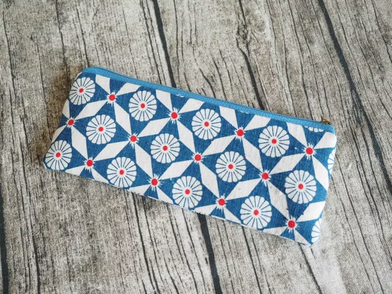 手工製作 懷舊印花粗棉麻 筆袋 眼鏡袋 餐具袋