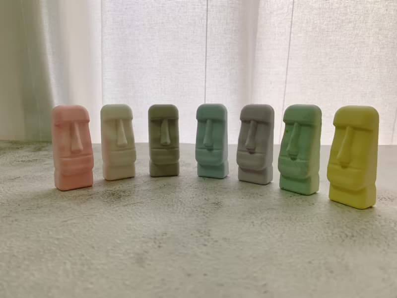 室內香氛馬卡龍色 復活島摩艾擴香石/ 一星期留言磁鐵 / 七款香味