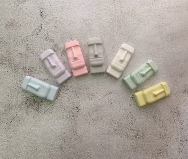 室內香氛馬卡龍色 復活島摩艾擴香石/ 一星期留言磁鐵 / 七款香味