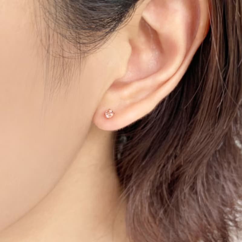 【Second Earrings】 18K 黃金帝王石榴石耳環