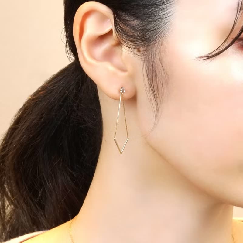 【Second Earrings】 18K 黃金帝王石榴石耳環