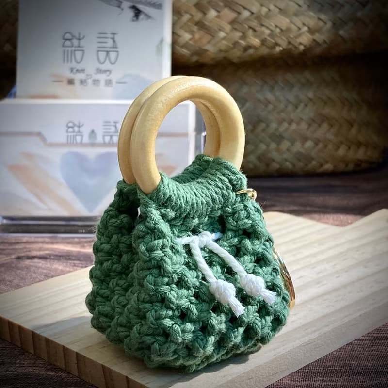 結語-包包掛飾鑰匙圈-草綠色