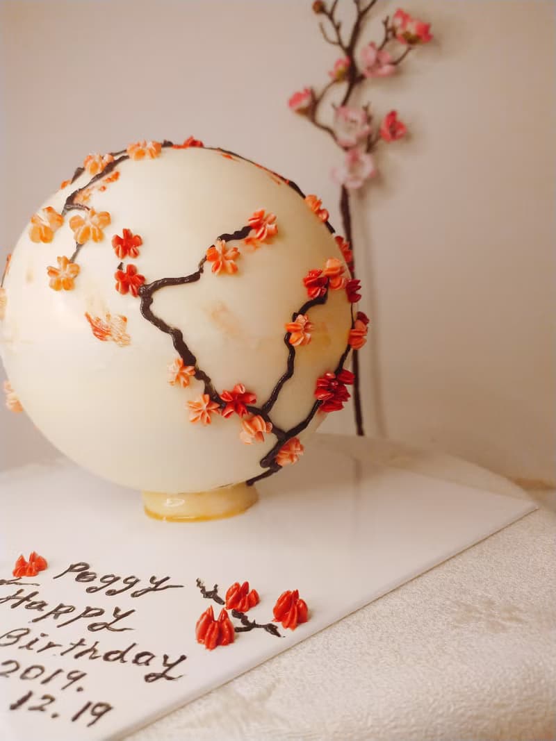 【懷櫻】 白巧克力與奶霜裱花_ 台北配送/ 來店自取