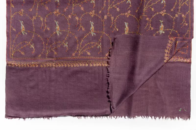 喀什米爾Cashmere/羊絨圍巾/純羊毛圍巾披巾/戒指絨披肩-刺繡花朵