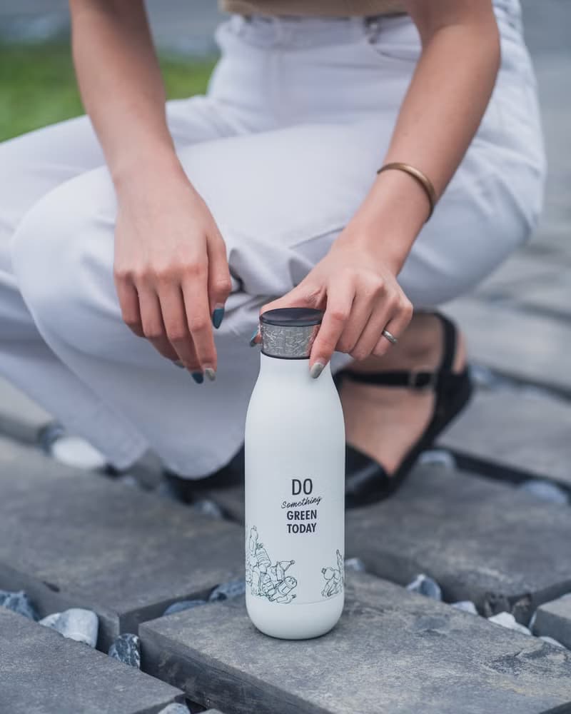 01LIV x wbottle 500ml不銹鋼雙層真空茶滤防漏易潔保溫瓶 環保杯