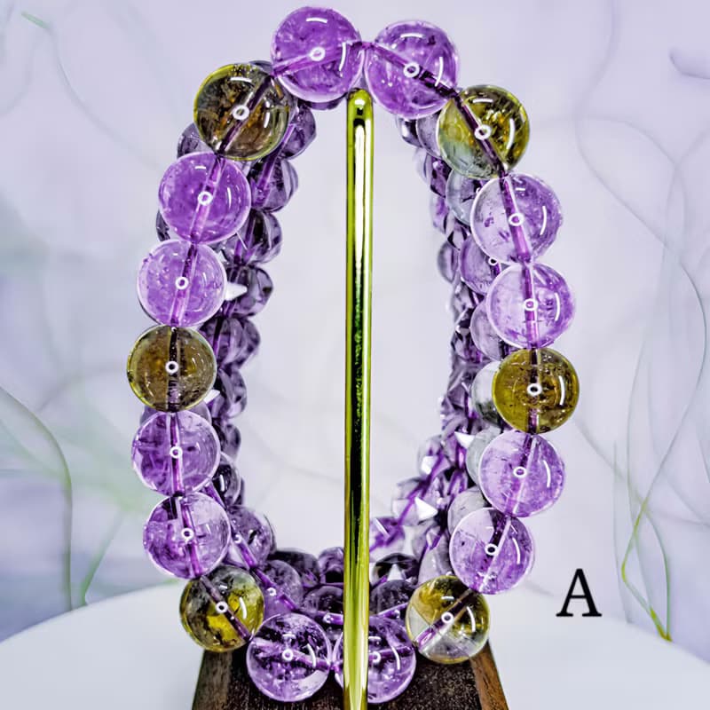 【紫黃晶/鑽切薰衣草紫水晶】水晶手串手鍊