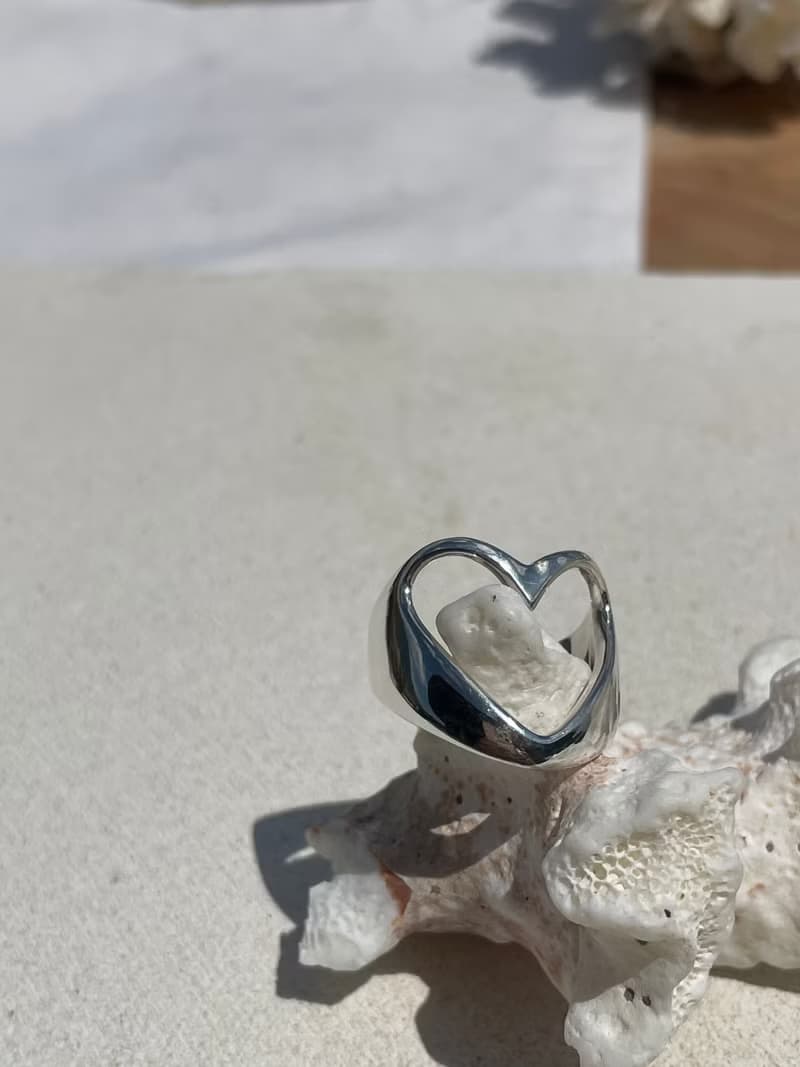 心形戒指,银心形戒指,心形戒指,情人节礼物,银戒指