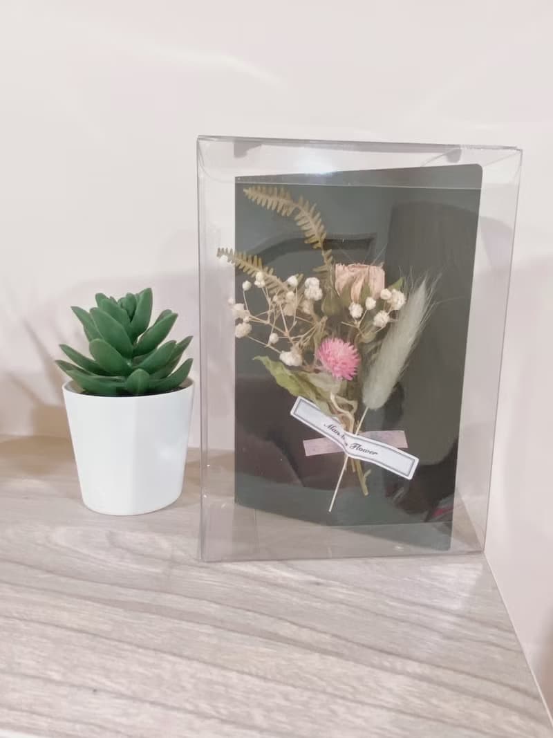 精緻乾燥花卡片 生日情人節卡片 特色卡片禮物 發光卡片 現貨