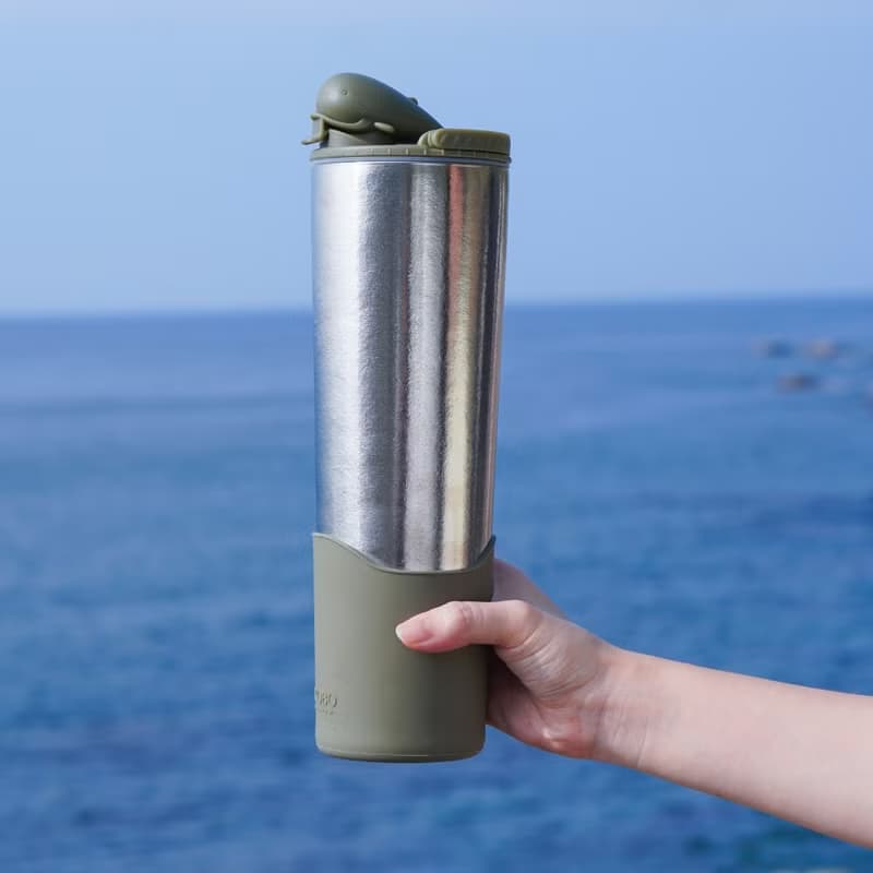 【贈備品】純鈦鯨魚杯1000ml/冰霸杯/保冰杯/環保吸管杯/禮物
